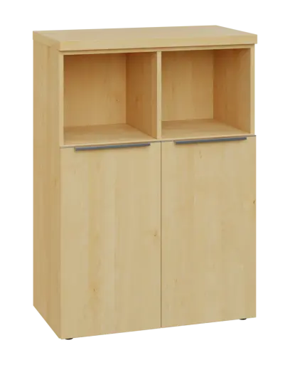 SIN 3 - 8DN2 kancelářská skříň, 2-dveřová/nika, 1120x800x400, javor horský